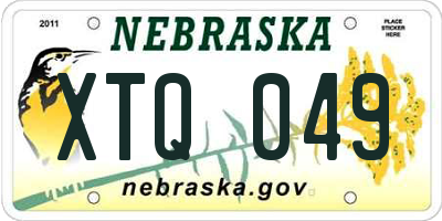 NE license plate XTQ049