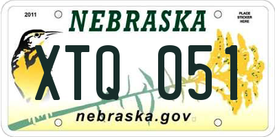 NE license plate XTQ051