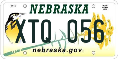 NE license plate XTQ056