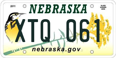 NE license plate XTQ061