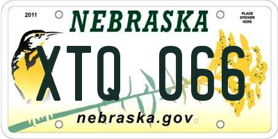 NE license plate XTQ066