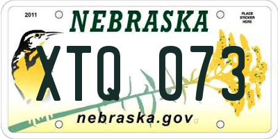 NE license plate XTQ073