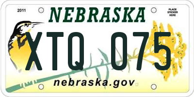 NE license plate XTQ075