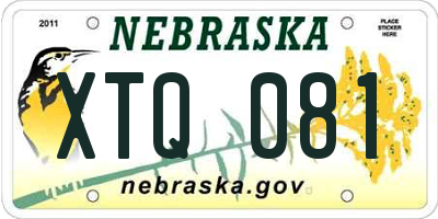 NE license plate XTQ081