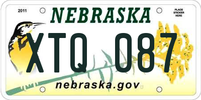 NE license plate XTQ087