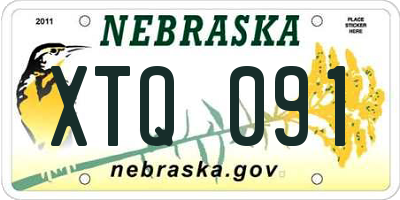 NE license plate XTQ091