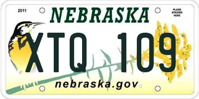 NE license plate XTQ109