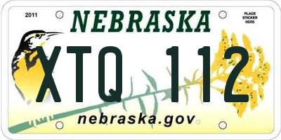 NE license plate XTQ112