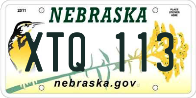 NE license plate XTQ113
