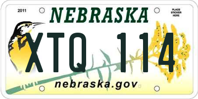 NE license plate XTQ114