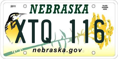 NE license plate XTQ116
