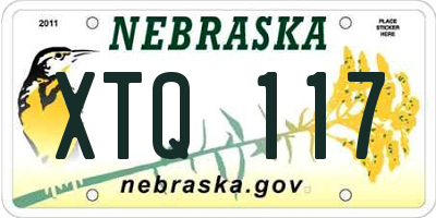 NE license plate XTQ117