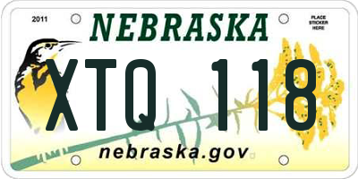 NE license plate XTQ118