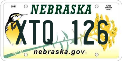 NE license plate XTQ126