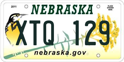 NE license plate XTQ129