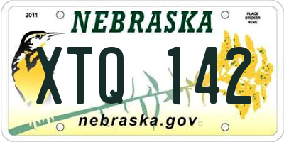 NE license plate XTQ142