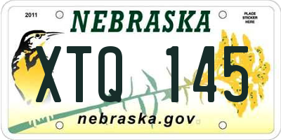 NE license plate XTQ145