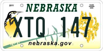 NE license plate XTQ147