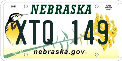 NE license plate XTQ149