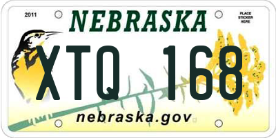 NE license plate XTQ168