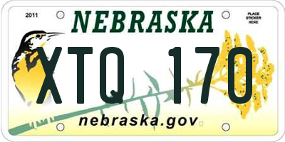 NE license plate XTQ170