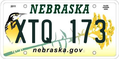NE license plate XTQ173