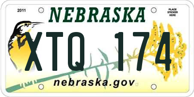 NE license plate XTQ174