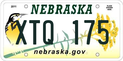 NE license plate XTQ175