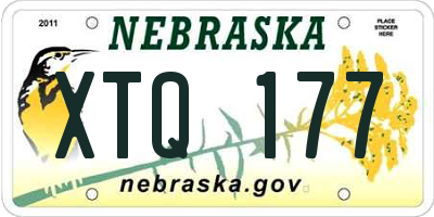 NE license plate XTQ177