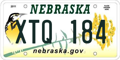 NE license plate XTQ184