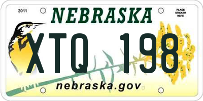 NE license plate XTQ198