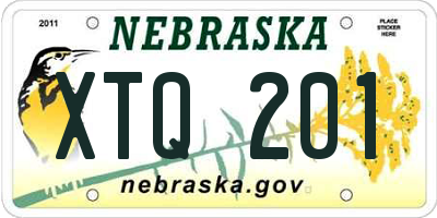 NE license plate XTQ201