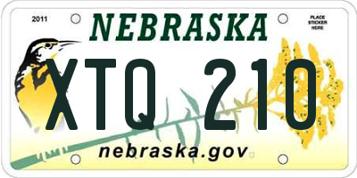 NE license plate XTQ210