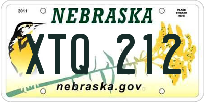 NE license plate XTQ212