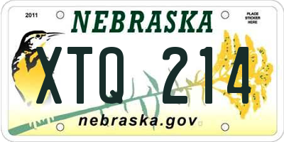 NE license plate XTQ214