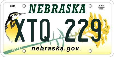 NE license plate XTQ229