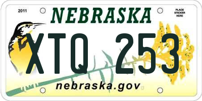 NE license plate XTQ253