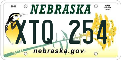 NE license plate XTQ254