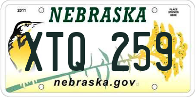 NE license plate XTQ259