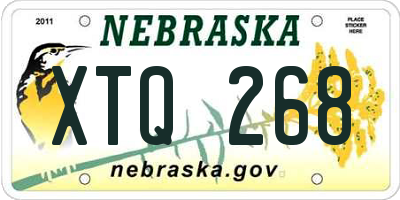NE license plate XTQ268