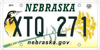 NE license plate XTQ271