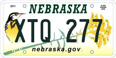 NE license plate XTQ277