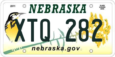 NE license plate XTQ282