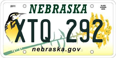NE license plate XTQ292