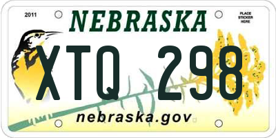 NE license plate XTQ298