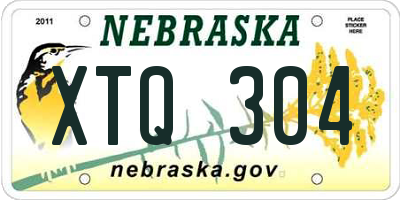 NE license plate XTQ304