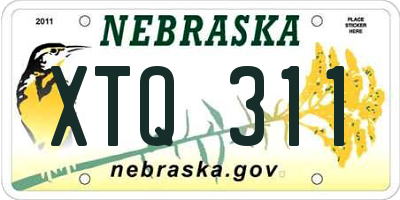 NE license plate XTQ311