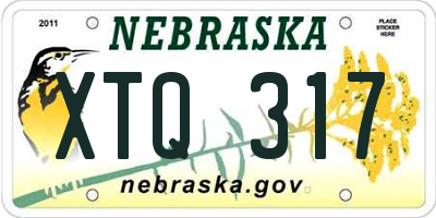 NE license plate XTQ317