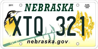 NE license plate XTQ321