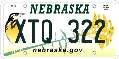 NE license plate XTQ322